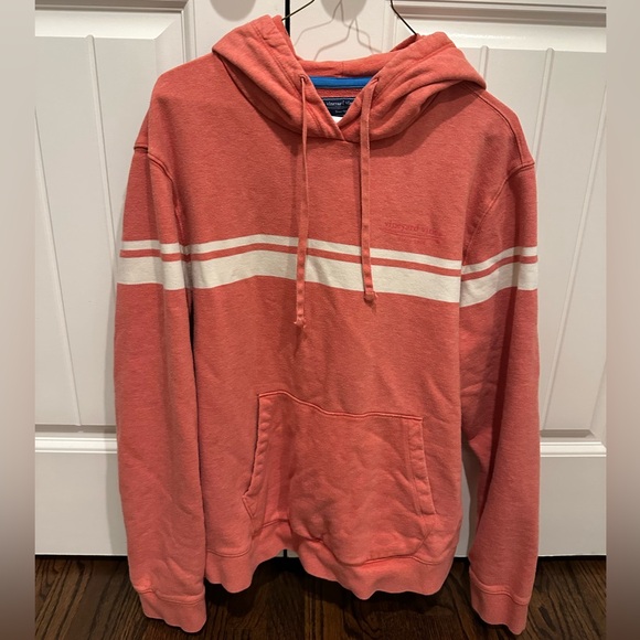 *EUC Vineyard Vines Sunwashed Red Stripe Hooded Sweatshirt - Picture 1 of 5